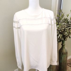 NWT Calvin Klein white lace blouse